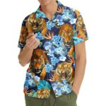 Tiger Japanese Aloha Beach Tropical Hawaiian Shirt Front 1
