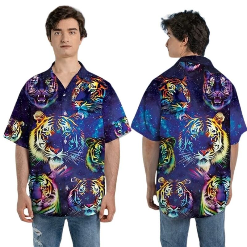 Tiger Neon Colorfull Hawaiian Shirt