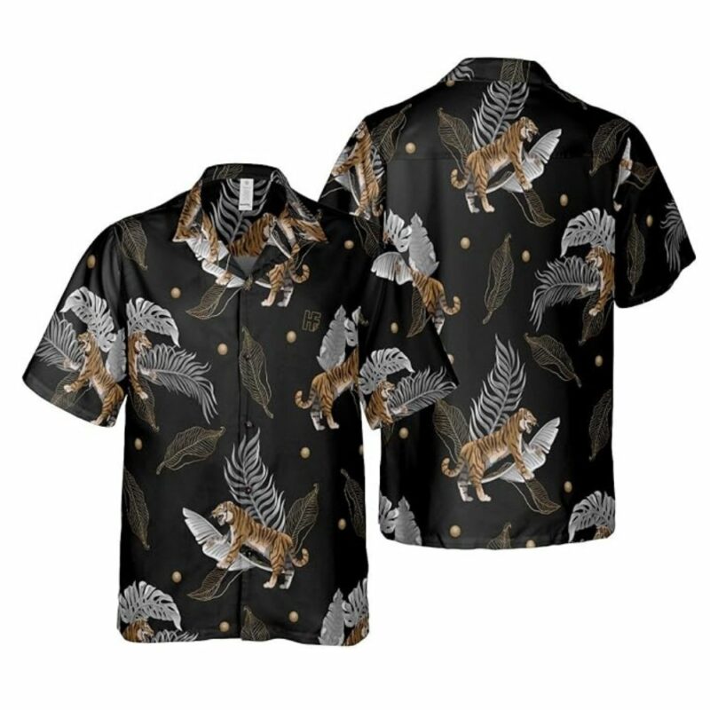 Tiger Palm Leaves Hawaiian Shirt
