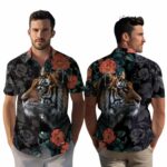Tiger Rose Pattern Hawaiian Shirt 1