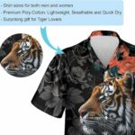 Tiger Rose Pattern Hawaiian Shirt Front 1