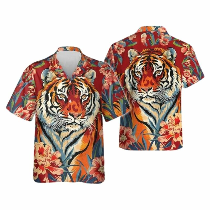 Tiger Tropical Animals Hawaiian Shirt
