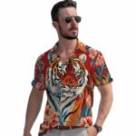 Tiger Tropical Animals Hawaiian Shirt Front 1