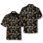 Tiger Tropical Jungle Black Hawaiian Shirt