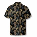 Tiger Tropical Jungle Black Hawaiian Shirt Back