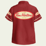 Tim hortons coffee hawaiian shirt back side