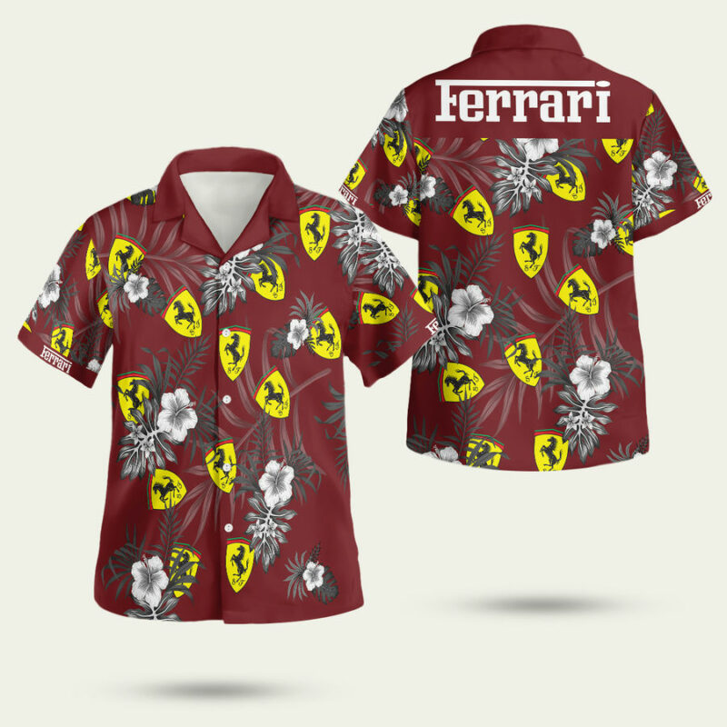 Tlmus Ferrari Hawaiian Shirt