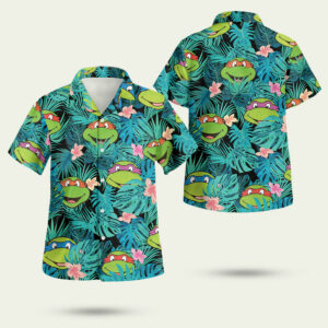 Tmnt ninja turtles tropical hawaiian shirt