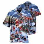 Train To Christmas Hawaiian Shirt