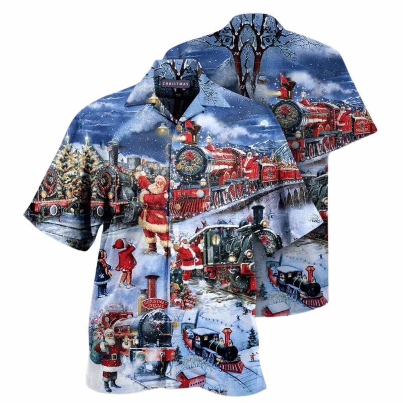 Train To Christmas Hawaiian Shirt