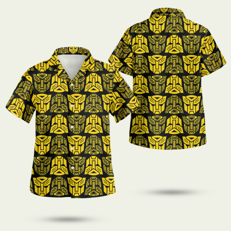 Transformers Optimus Prime Golden Hawaiian Shirt