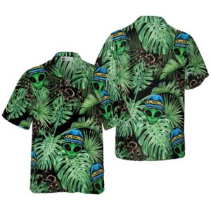 Tropical Alien And Spider Hawaiian Shirt