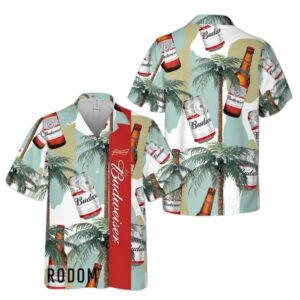 Tropical Coconut Tree Budweiser Hawaii Shirt