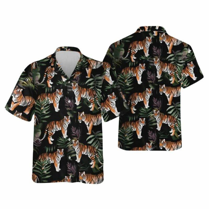 Tropical Forest Summer Tiger Hawaiian Shirt
