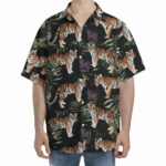 Tropical Forest Summer Tiger Hawaiian Shirt Front 1