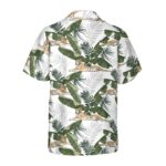 Tropical Tiger White Pattern Hawaiian Shirt Back