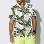 Tropical Tiger White Pattern Hawaiian Shirt Front 1