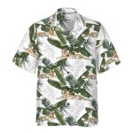 Tropical Tiger White Pattern Hawaiian Shirt Front