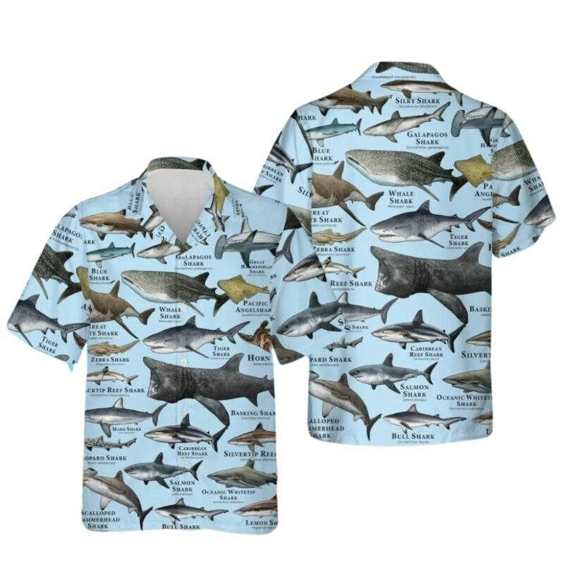 Types Of Sharks Hawaiian Shirt