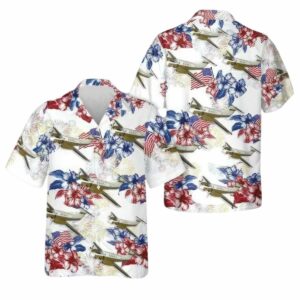 US Army Beechcraft C 12 Huron aircraft Hawaiian Shirt