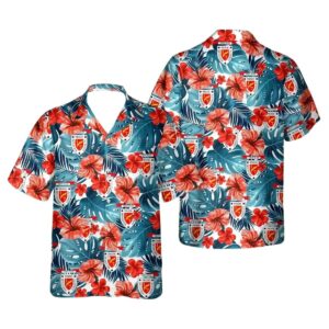 US Marine Corps 1st Battalion 7th Marines First Team Hawaiian Shirt