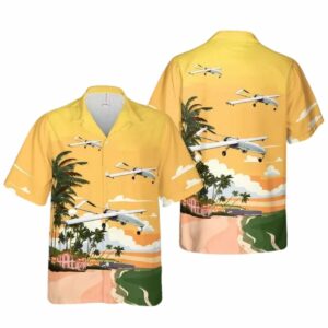US Marine Corps AAI RQ 7 Shadow Hawaiian Shirt