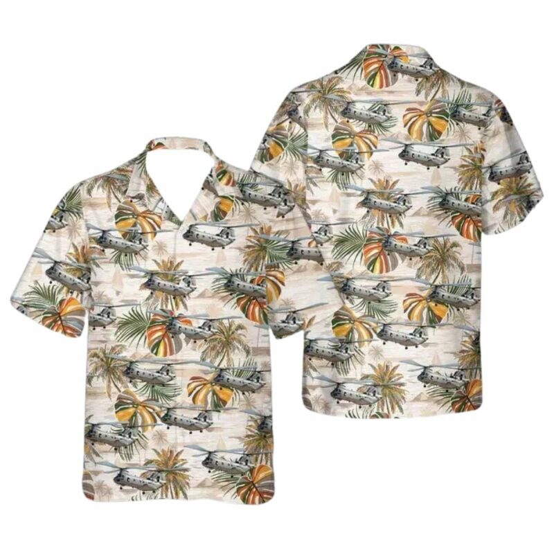 Us Marine Corps Boeing Vertol Ch 46 Sea Knight Of Hmm 764 Hawaiian Shirt