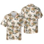 US Marine Corps Boeing Vertol CH 46 Sea Knight Of Hawaiian Shirt
