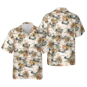 US Marine Corps Boeing Vertol CH 46 Sea Knight Of Hawaiian Shirt