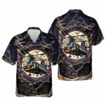 US Marine Corps CH 46 Sea Knight Halloween Hawaiian Shirt