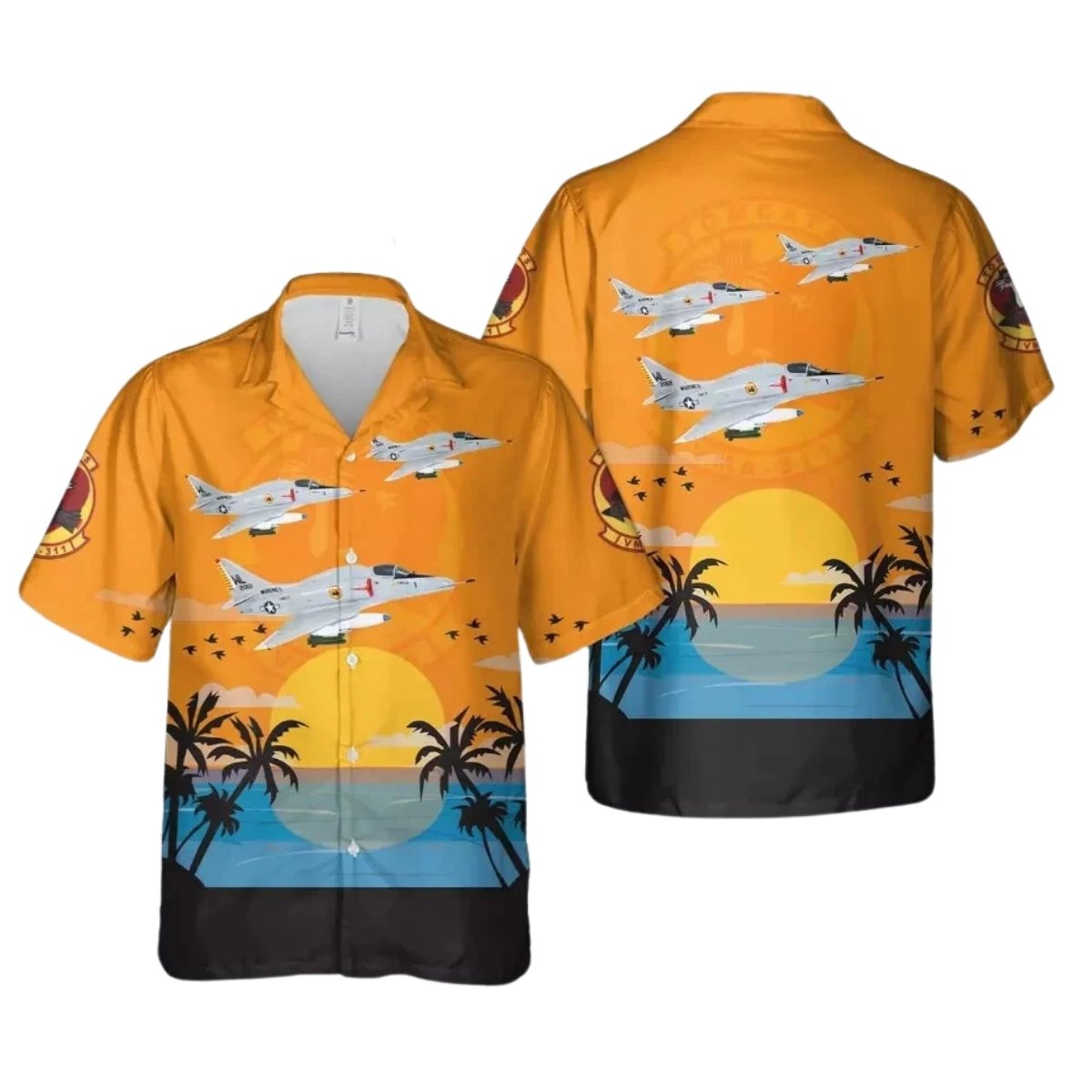 Us Marine Corps Vma 311 Tomcats 152069 1970 A 4E Hawaiian Shirt