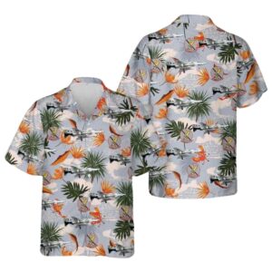 US Marine Corps VMCJ McDonnell RF 4B Phantom Hawaiian Shirt