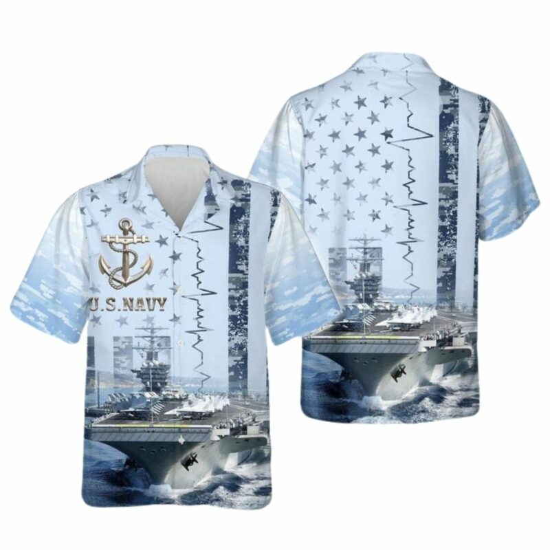 Us Navy Aircraft Carrier Hawaiian Shirt
