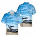 US Navy Blue Angels Chevrolet Corvette C8R Hawaiian Shirt