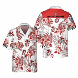 United States Marine Corps Hawaiian Shirt