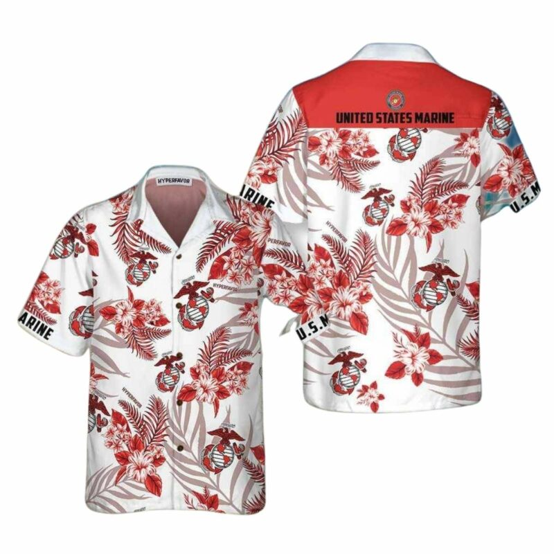 United States Marine Corps Hawaiian Shirt