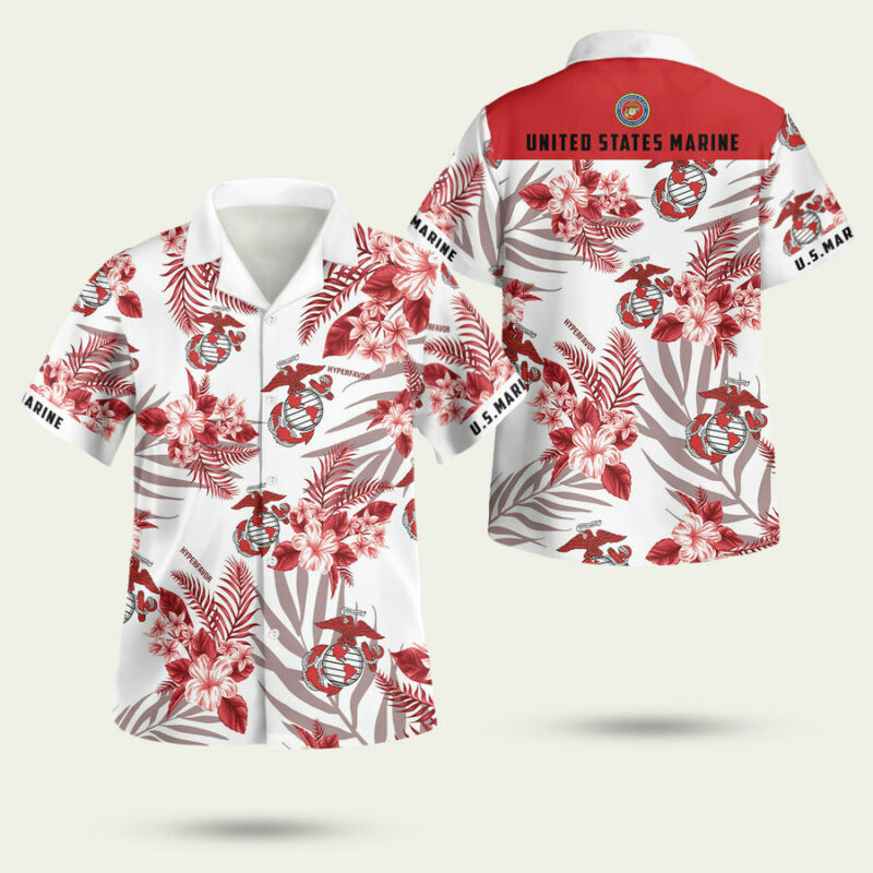 United States Marine Corps Hawaiian Shirt