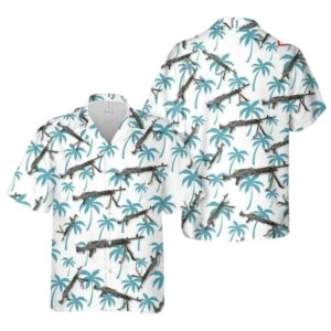 Us Army M240b Machine Gun Hawaiian Shirt