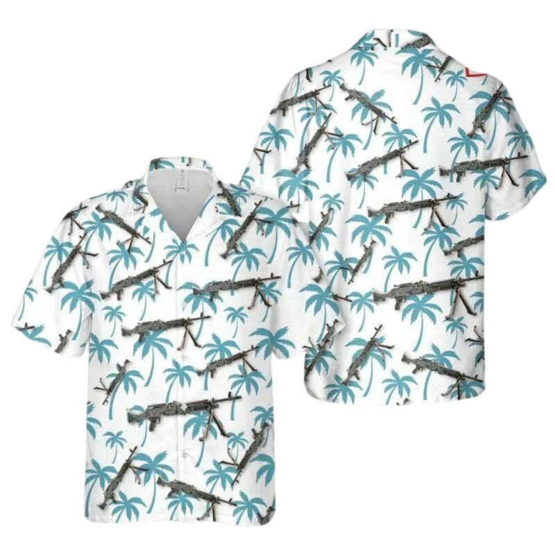 Us Army M240B Machine Gun Hawaiian Shirt
