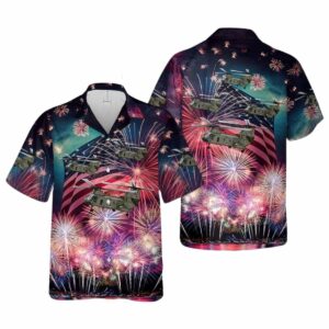 Us Marine Corps Ch 46F Sea Knight The Phrog 4th Of July Hawaiian Shirt