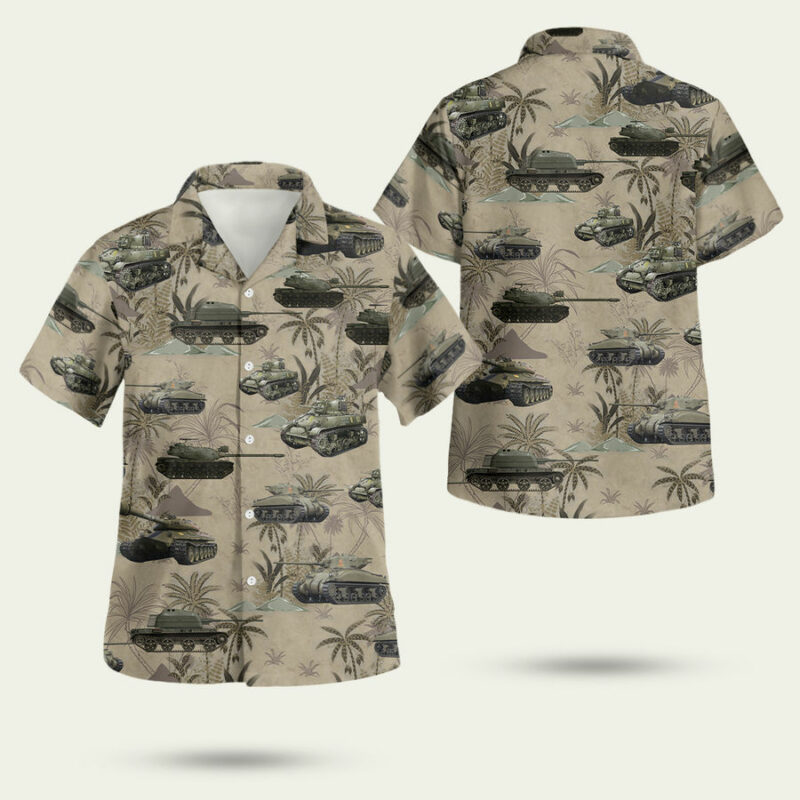 Us Army Tanks Wwii Hawaiian Shirt