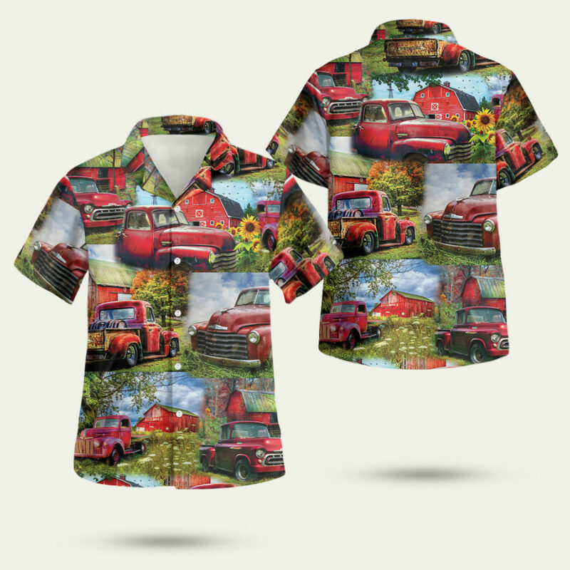 Us Classic Chevrolet Pickup Truck Hawaiian Shirt