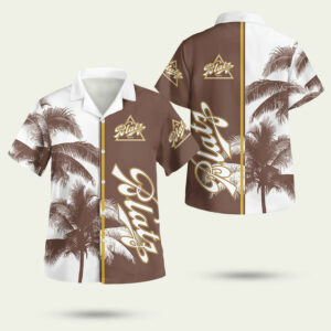 Valentin blatz brewing palm tree hawaiian shirt