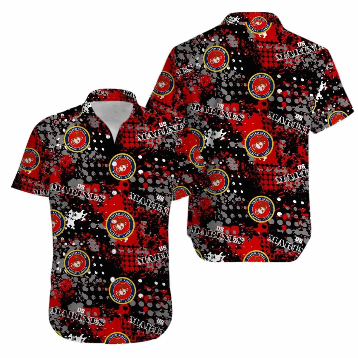 Veteran Us Marine Corps Hawaiian Shirt
