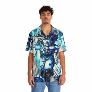 Vibrant Anime Inspired Hawaiian Shirt Front