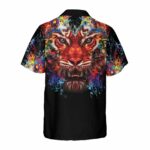 Vibrant Tiger Head Hawaiian Shirt Back
