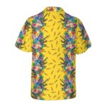 Vibrant Tropical Gun And Bullet Hawaiian Shirt Back