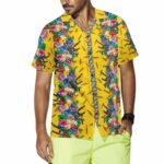Vibrant Tropical Gun And Bullet Hawaiian Shirt Front 1