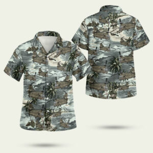 Vietnam era ch47 chinook helicopter hawaiian shirt