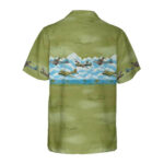 Vintage Aircraft Camo Pattern Hawaiian Shirt Back